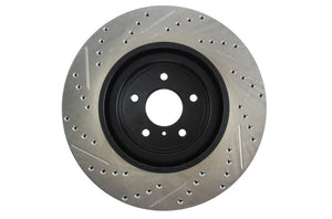 Stoptech 2019- Nissan 370Z SportStop Rotor delantero izquierdo ranurado y perforado (st127.42100L)