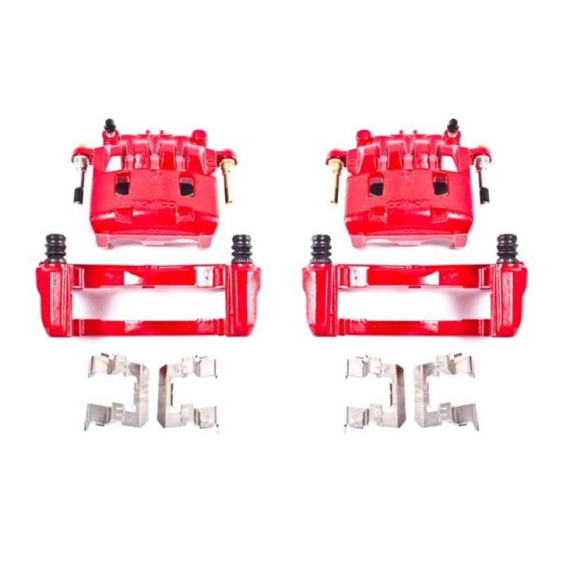 Power Stop 16-17 Subaru Crosstrek Front Red Calipers w/Brackets - Pair