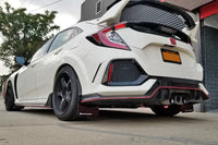 Rally Armor 17+ Honda Civic Type R UR Faldilla guardabarros blanca con logotipo rojo
