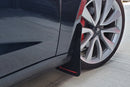 Rally Armor 17+ Tesla Model 3 UR Guardabarros negro con logotipo rojo