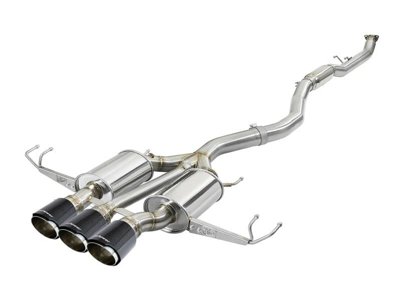 aFe Takeda 3in 304 SS Cat-Back Exhaust w/ Carbon Fiber Tips 17-18 Honda Civic Type R L4 2.0L (t) (49-36623-C)