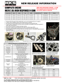 HKS COMPLETE ENGINE RB26 2.8L HR V-CAM - Nissan GTR R34 (23011-AN022)