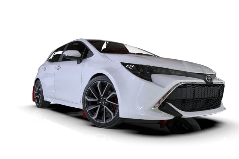 Rally Armor 2019+ Toyota Corolla Hatchback Negro UR Guardabarros Logotipo gris