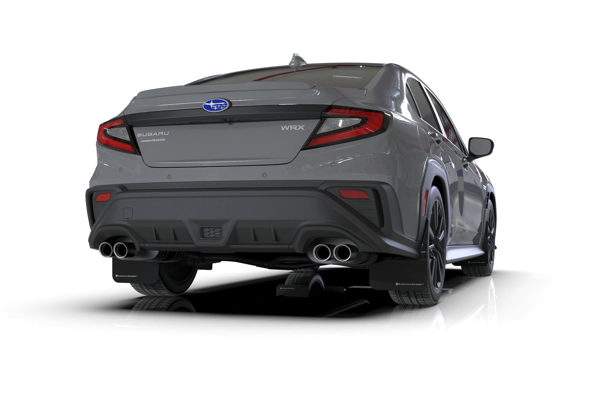 Rally Armor 2022 Subaru WRX Black UR Mud Flap - Metallic Black Logo (MF92-UR-BLK/MBK)