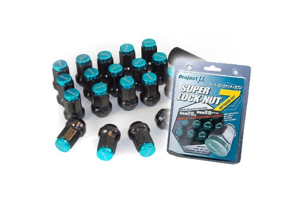 Project Mu Super Lock Nut7 Gunmetal 12x1.25 Lug Nuts