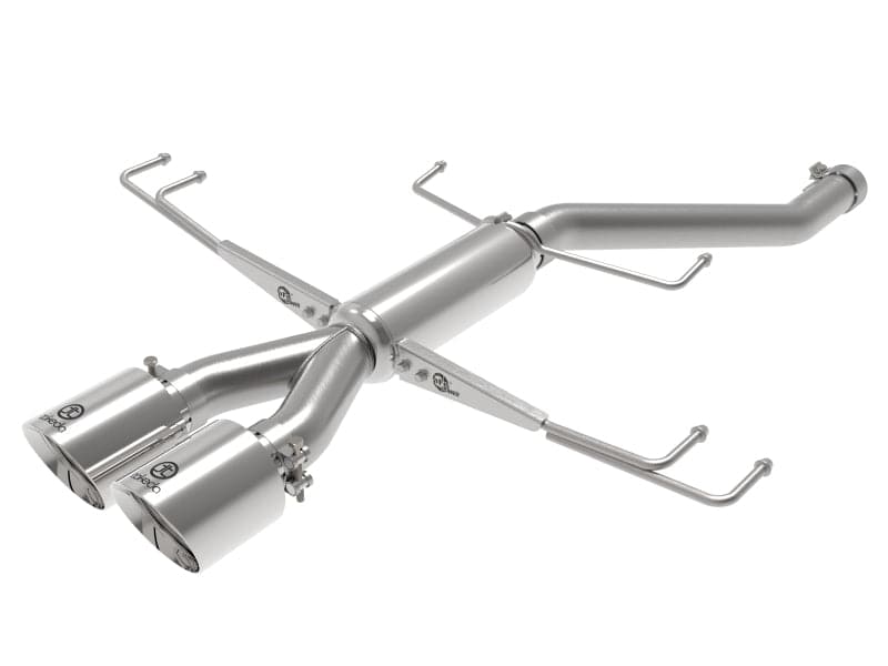 aFe Takeda 2.5in 304SS Axle-Back Exhaust System 17-19 Honda Civic Type R L4-2.0L (t) - Polished Tip (49-36626-P)