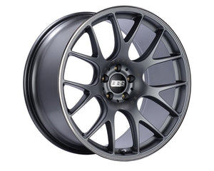BBS CH-R 18x9" 5x120 +44 Satin Titanium Polished Rim Protector Wheel (CH133TIPO)