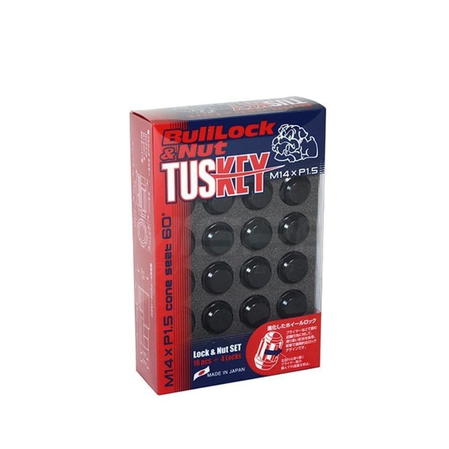Bull Lock Tuskey Black Juego de cerradura y lengüeta de 20 piezas 14x1.5 | 2017+ cívico tipo R