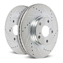 Power Stop 12+ Tesla Model S Rear Evolution Drilled & Slotted Rotors - Pair