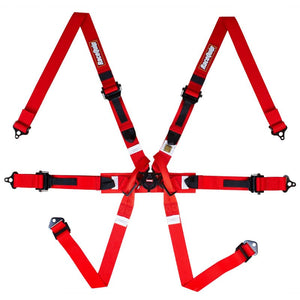 RaceQuip Red FIA 6pt Pull Up Lap FHR Fórmula Sub