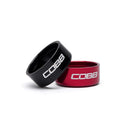 Cobb Subaru's 6-Speed Weighted COBB Knob - White (Incl. Both Red + Blk Collars)