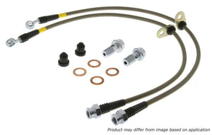 StopTech 03-08 Pontiac Vibe/ 05-10 Scion tC / 00-05 Celica / 03-08 Corolla / 03-08 Matrix / 04-09 Prius Líneas de freno delanteras de acero inoxidable (950.44005)