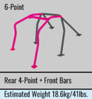 Cusco D1 Chromoly Roll Cage 6 Point Front & Rear 4 Passenger 10-16 Hyundai Genesis Coupe (S/O / No Cancel) (HY1 261 E)