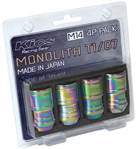 Project Kics Tuercas monolíticas neocromadas T1/07 de 14 x 1,5 - 4 piezas