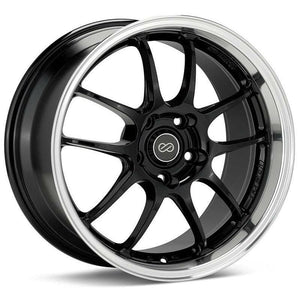 Enkei PF01SS 17x9.0 +60 5-114.3 Negro brillante con borde mecanizado | Honda S2000 (460-790-6560BKM)