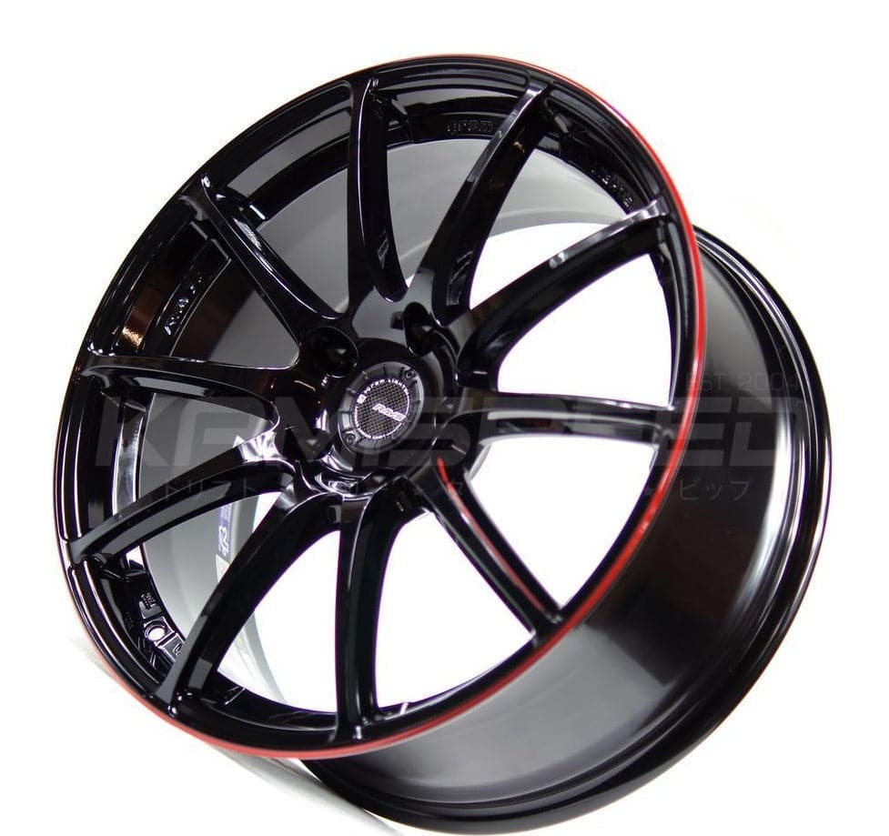 GramLight 57Transcend REV Limit 19x8.5 +45 5-120 | Gloss Black and Red Accents (FK8 Civic Type R)