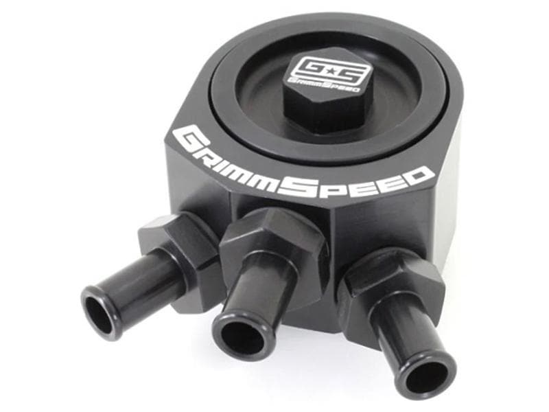 Separador de aceite de aire negro GrimmSpeed ​​AOS | Subaru 08-14 WRX, 09-14 FXT, 05-09 LGT (078016)