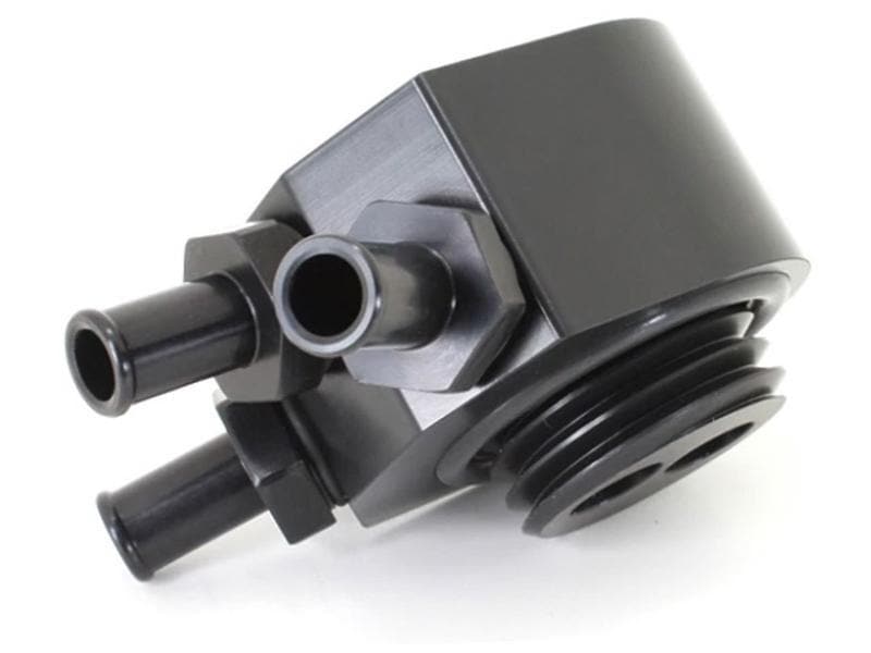 Separador de aceite de aire negro GrimmSpeed ​​AOS | Subaru 08-14 WRX, 09-14 FXT, 05-09 LGT (078016)