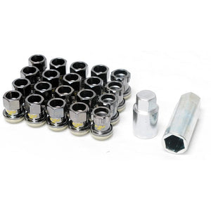 Kics R26 Lug Nuts & Locks - 12x1.50 Black Chrome | pjk32876