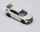 Honda Civic Type R (FK8) 1:64 Diecast Model Car in White (LHD)