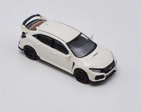 Honda Civic Type R (FK8) 1:64 Diecast Model Car in White (LHD)
