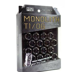 Project Kics Monolith T1/06 Juego de orejetas Glorius Black 12x1.50 (WMN01GK)