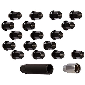 Tuercas + cerraduras Rays 17HEX - Negro | 12x1,5 (W171215B)