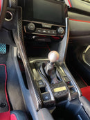 Revel GT Dry Carbon Center Console Side Covers | 2017+ Honda Civic Type R (1TR4GT0AH09)