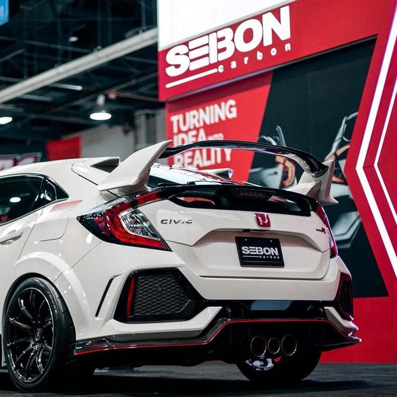 Seibon OEM Carbon Fiber Rear Diffuser | 2017+ Honda Civic Type R (RL17HDCVR-OE)