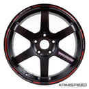 Volk Racing TE37 Saga Time Attack | 18x9.5 +44 5x120 | Matte Black & Red Redot (2017+ Civic Type R)