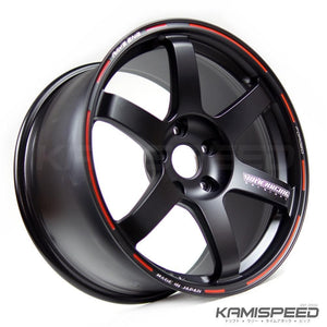 Volk Racing TE37 Saga Time Attack | 18x9.5 +44 5x120 | Matte Black & Red Redot (2017+ Civic Type R)