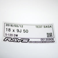 Volk x Kami Speed Shiro Edition TE37 Saga wheel for 2017+ Civic Type R FK8