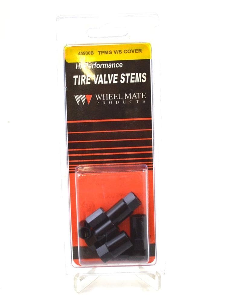 Wheel Mate TPMS Color Valve Stem Sleeve and Cap Kit - Black