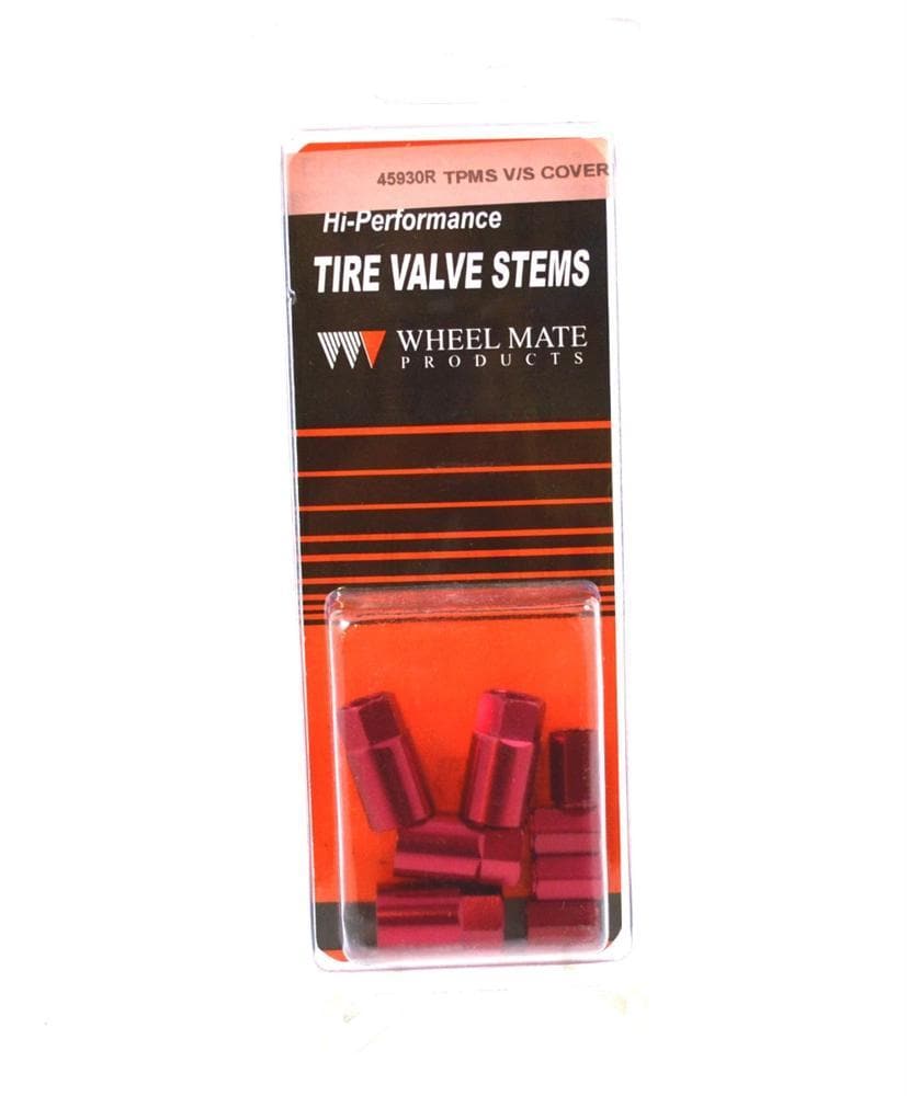 Wheel Mate TPMS Color Valve Stem Sleeve and Cap Kit - Red